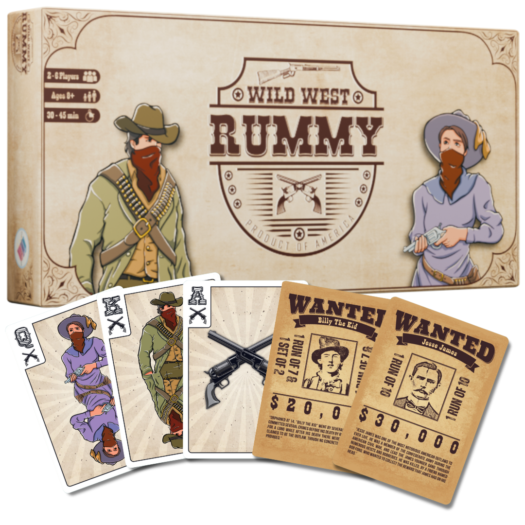 Wild Rummy Wild West Rummy Family Card Game Board Game For Families Adults Kids T ...